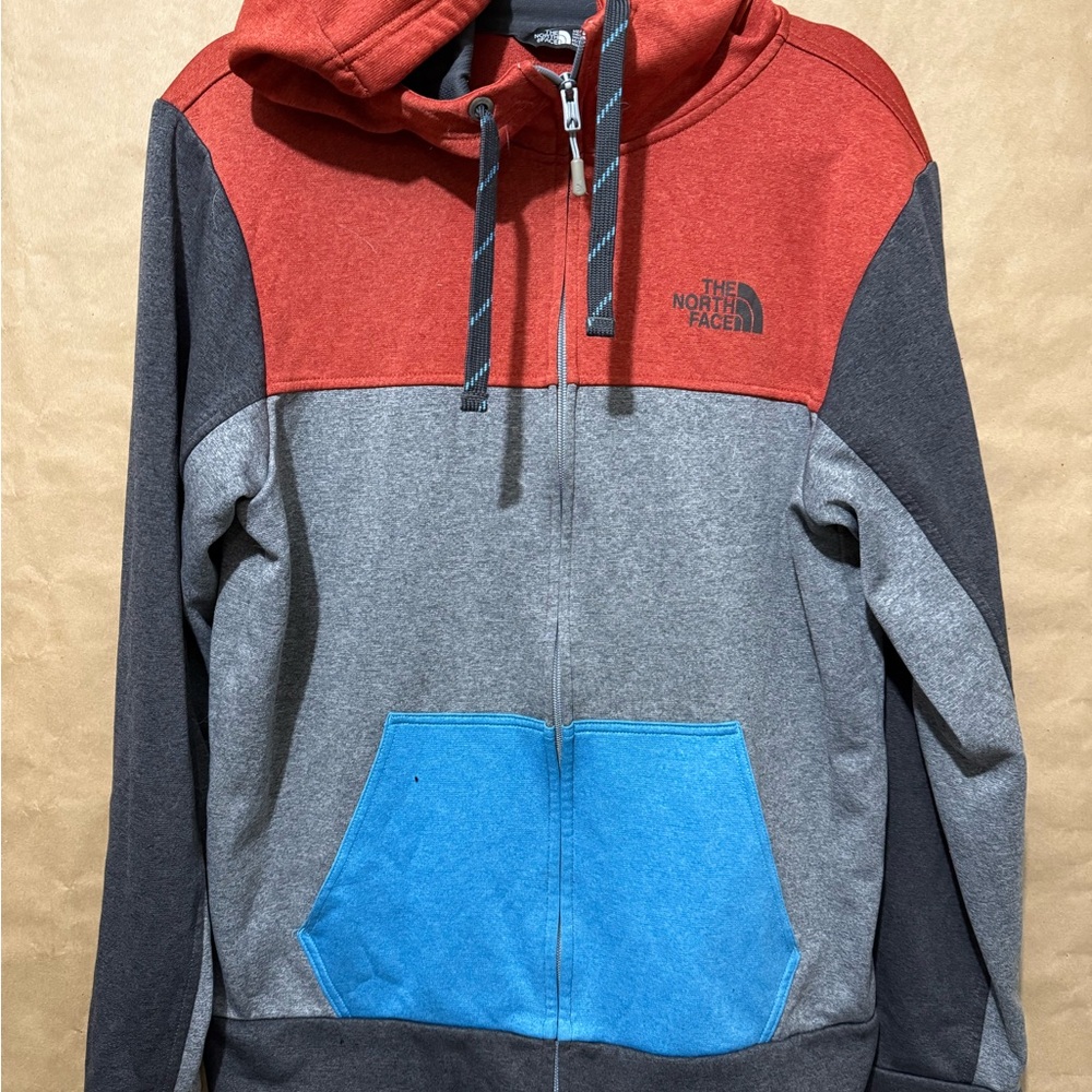 The North Face Red and Gray Colorblock Jacket